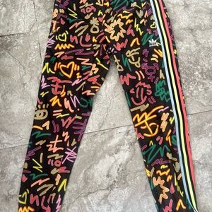 Adidas Black Sweatpants with Classic Stripes